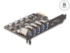 Scheda Tecnica: Delock USB 5GBps Pci Express X1 Card To 5 X External - Type-a + 2 X External USB Type-c Female