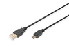 Scheda Tecnica: DIGITUS Cavo USB 2.0 - /mini B, M/M Nero, 3mt
