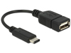Scheda Tecnica: Delock ADApter Cable USB Type-c 2.0 Male > USB 2.0 Type - Female 15 Cm Black
