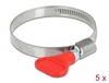 Scheda Tecnica: Delock Butterfly Hose Clamp - Stainless Steel 400 Ss 40 60 Mm 5 Pieces Red