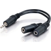 Scheda Tecnica: C2G Value Series Y-Cable ADAttatore Audio 26 AWG Jack - Stereo Da 3,5 Mm (m) Rca (f) Schermato Nero