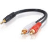 Scheda Tecnica: C2G Value Series Y-Cable ADAttatore Audio 26 AWG Jack - Stereo Da 3,5 Mm (m) Rca (m) Schermato Nero