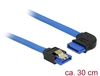 Scheda Tecnica: Delock Cable SATA 6GB/s Receptacle Straight > SATA - Receptacle Right Angled 30 Cm Blue + Gold Clips