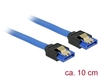 Scheda Tecnica: Delock Cable SATA 6GB/s Receptacle Straight > SATA - Receptacle Straight 10 Cm Blue + Gold Clips