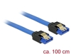 Scheda Tecnica: Delock Cable SATA 6GB/s Receptacle Straight > SATA - Receptacle Straight 100 Cm Blue + Gold Clips