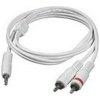 Scheda Tecnica: C2G Cavo Audio 26 WG Jack Stereo Da 3,5 Mm (m) Rca - (m) 5 Male Schermato Bianco Per pple iPod, iPod Cla
