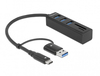 Scheda Tecnica: Delock 3 Port USB 3.2 Gen 1 Hub + Sd And Micro Sd Card - Reader With USB Type-c Or USB Type-a Connector