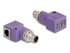 Scheda Tecnica: Delock M12 Adapter D-coded 4 Pin Male To RJ45 Jack Cat.5e - With Mounting Hole 90- Angled Violet