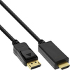 Scheda Tecnica: InLine Cavo DP M HDMI M, 3m, con Audio, 4K/60Hz - DP1.2, nero