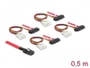 Scheda Tecnica: Delock Cable Mini SAS SFF-8087 - > 4 X SAS Sff-8482 + Power 0.5 M