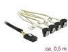 Scheda Tecnica: Delock Cable Mini SAS SFF-8087 - > 4 X SATA 7 Pin Angled 0.5 M