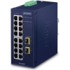 Scheda Tecnica: PLANET Ip30 Industrial 16-port 10/100/1000t + 2-port 1000x - Sfp GbE Switch (-40~75 Degrees C, Dual 12~48v