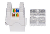 Scheda Tecnica: LINK Presa Rete Keystone Jack RJ45 Cat.5e - UTP Colore Bianco 180 ontatti Dorati 50 Micron