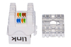 Scheda Tecnica: LINK Presa Rete Keystone Jack RJ45 Cat.6a - A UTP Colore Bianco 180 ontatti Dorati 50 Micron