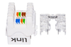 Scheda Tecnica: LINK Presa Rete Keystone Jack RJ45 Cat.6 - UTP Colore Bianco 180 ontatti Dorati 50 Micron