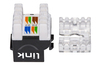Scheda Tecnica: LINK Presa Rete Keystone Jack RJ45 Cat.6 - UTP Colore Nero 180 ontatti Dorati 50 Micron