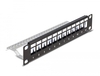 Scheda Tecnica: Delock 10" Keystone Patch Panel - 12 Port + Strain Relief 1U Black