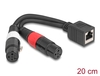 Scheda Tecnica: Delock Adapter Cable RJ45 Jack To 2 X Xlr 3 Pin Jack Black - 20 Cm