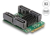 Scheda Tecnica: Delock Converter M.2 Key - B+m Male To 4 X SATA Male + Raid And Hyperduo