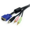 Scheda Tecnica: StarTech Cavo switch KVM VGA USB 4" 1 da 1,8 Male con Audio - e microfono