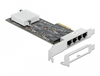 Scheda Tecnica: Delock Pci Express X4 Card To 4 X 2.5 Gigabit LAN Rtl8125 - 
