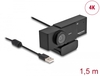 Scheda Tecnica: Delock WebCam USB 3840x2160 with microphone 4K 30 Hz 110 - viewpoint and tripod
