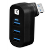 Scheda Tecnica: Techly Mini Hub Rotante Con 3 Porte USB 3.0 Nero - 