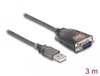 Scheda Tecnica: Delock ADApter USB 2.0 Type-a To 1 X Serial Rs-232 D-sub 9 - Pin Male + Nuts + 3 X LED 3 M