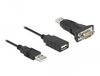 Scheda Tecnica: Delock ADApter USB 2.0 Type-a To 1 X Serial Rs-232 D-sub 9 - Pin Male + Nuts
