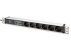 Scheda Tecnica: DIGITUS PDU 1U ALUMINUM RACKMOUNTABLE 6X SCHUKO 16A - OVERVOLTAGE PRed