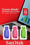 Scheda Tecnica: SanDisk Cruzer Blade - USB Flash Drive 3-pack - 32GB