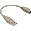 Scheda Tecnica: InLine Cavo ADAttatore Da USB Type Male Ps/2 Mini - Din 6pin F, (solo Segnali Combo USB e Ps/2), 0.2m
