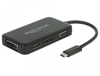 Scheda Tecnica: Delock ADApter USB Type-c - Male > VGA / HDMI / Dvi / Dp Female Black