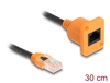 Scheda Tecnica: Delock D-type RJ45 Cable Plug To Jack Cat.5e UTP Orange / - Black 30 Cm