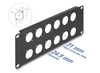 Scheda Tecnica: Delock 10" D-type Patch Panel 12 Port 2U Black - 