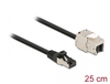 Scheda Tecnica: Delock Cable RJ45 Plug To Keystone Module RJ45 Jack Cat.6a - 25 Cm Black