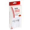 Scheda Tecnica: LINK Auricolari Con Microfono, Plug 3,5 Mm, Cavo Mt 1,2 - Piatto Cavo In Tela Colore Bianco, Cuffie Argento