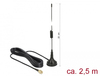 Scheda Tecnica: Delock Gsm / Umts / Lte Antenna Sma Plug 2 Dbi Fixed - Omnidirectional + Connection Cable Rg-174 2.5 M Outdoor