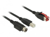 Scheda Tecnica: Delock PoweredUSB Cable Male 24 V > USB Type-b Male + - Hosiden Mini-din 3 Pin Male 2 M-for Pos Printers And Termin