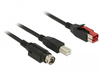 Scheda Tecnica: Delock PoweredUSB Cable Male 24 V > USB Type-b Male + - Hosiden Mini-din 3 Pin Male 3 M-for Pos Printers And Termin