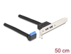 Scheda Tecnica: Delock Slot Bracket 1 X USB 5GBps Pin Header Female 90- - Angled To 2 X USB 5GBps Type-a Female 50 Cm