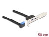 Scheda Tecnica: Delock Slot Bracket 1 X USB 5GBps Pin Header Female 90 - Angled To 2 X USB 5GBps Type-a Female 50 Cm