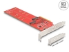 Scheda Tecnica: Delock Pci Express X8 Card To 2 X Internal NVMe M.2 Key M - 110 Mm - Bifurcation - Low Profile Form Factor
