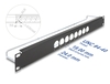 Scheda Tecnica: Delock 19" D-type Patch Panel With Strain Relief Central 8 - Port 1U Black