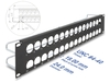 Scheda Tecnica: Delock 19" D-type Patch Panel With Strain Reliefs 32 Port - 2U Black