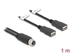 Scheda Tecnica: Delock M12 Cable -coded 8 Pin Female - To 2 X USB 2.0 Type-a Female 1 M Black