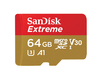 Scheda Tecnica: SanDisk Extreme Scheda Flash (adattatore - Da Microsdxc A Sd" Dotazione) 64GB A1 / Video Class V30 / U