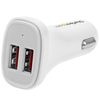 Scheda Tecnica: StarTech Dual Port USB Car Charger - High - Power 24W/4.8A - White- 2-Port USB Car Charger - Charge two