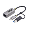 Scheda Tecnica: StarTech Adattatore da USB-C a Ethernet con - dongle USB-A, 10/100/1000Mbps, USB GbE, cavo integrato da 1