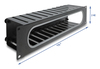 Scheda Tecnica: Delock 19" 2U Cable Management Routing Panel With Opening - And Edge Protection Black